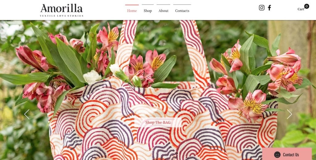 Fashion Store Website Made With Wix Example: Amorilla