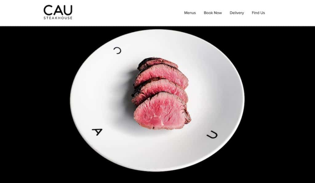 Restaurant Website: CAU Steakhouse 