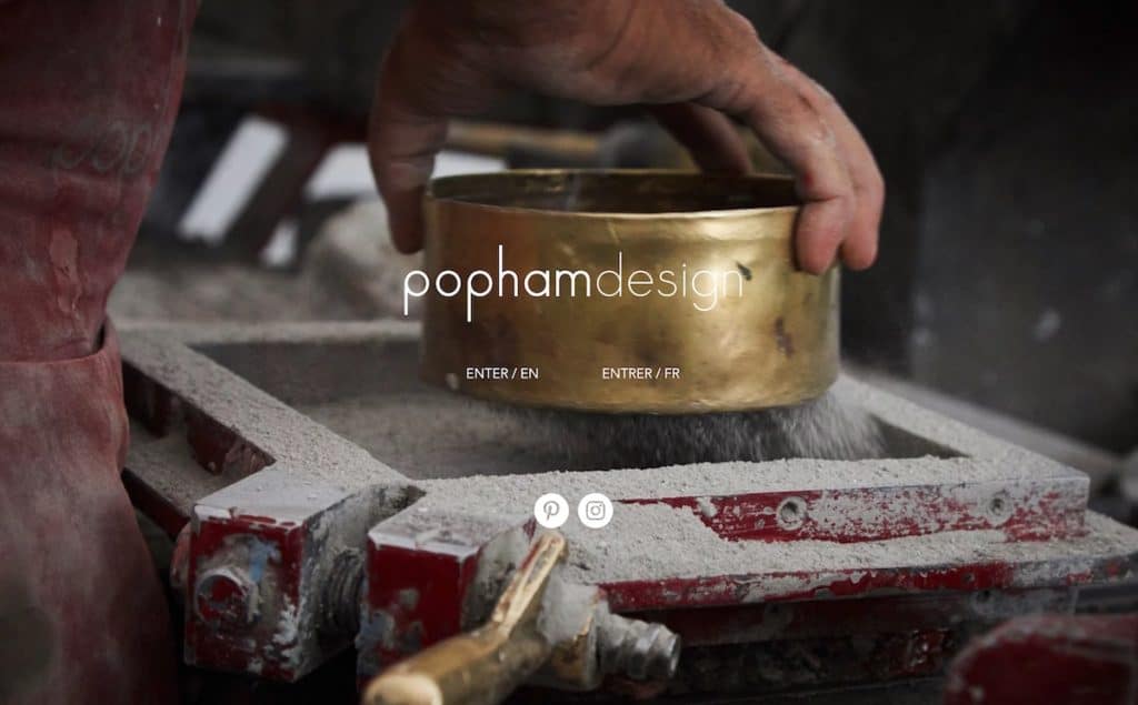 Website Made With Wix Example: Popham Design