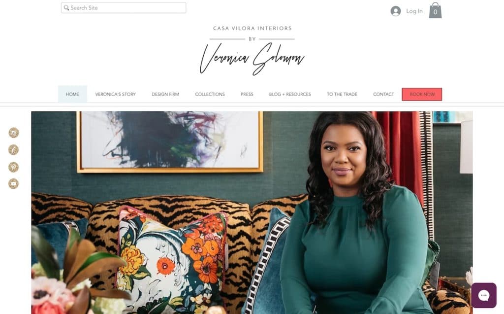 Website Made With Wix Example: Veronica Solomon Online Store