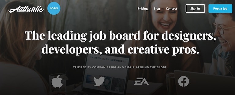 Authentic Jobs: The leading job board for designers, developers, and creative pros.